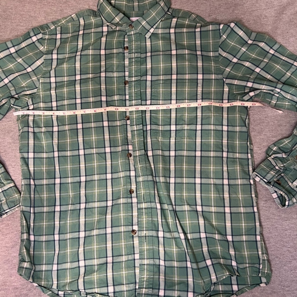 Old Navy Men's Green Plaid Button Down Shirt